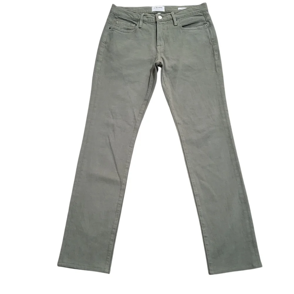 FRAME Le'Homme Slim Straight Olive Jeans Size 31/32 Men's Excellent Condition